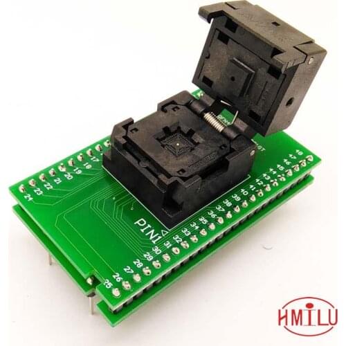 QFN48 Chip Burn-in Socket 0.4 Spacing BGA Socket clamshell spring programming socket doubling plate RF IC