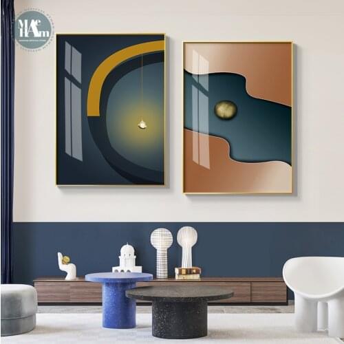 Minimalist geometric color block canvas Print Painting Modern Abstract Poster Wall Art Pictures on Canvas Living Room Home Decor