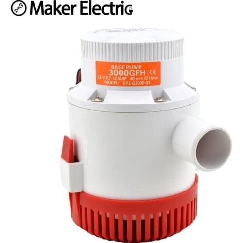 Waterproof pump MKBP-G3000-12/24 3000GPH battery powered bilge Impeller DC 12/24v ,marine sump pump Electric