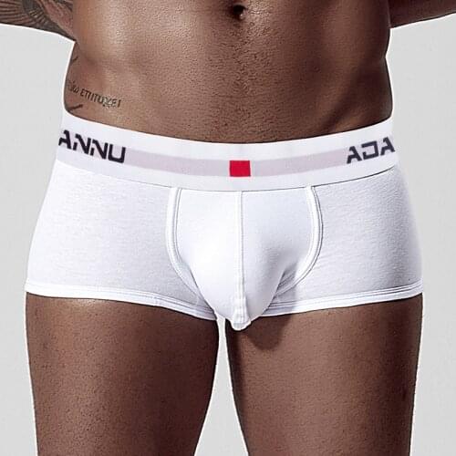 ADANNU Brand Men Underwear Boxer Cotton Male Pants Breathable U Pouch Men Underpants Calzoncillo men shorts 5 color