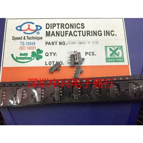 Original new 100% DIP self reset switch SS3N-CMSC-V toggle switch 2*8.8*3 sliding reset