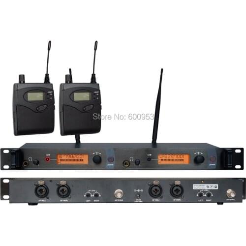 Professional M2050 Large Stage Wireless in ear Monitor System Twin transmitter Monitoring for Performance