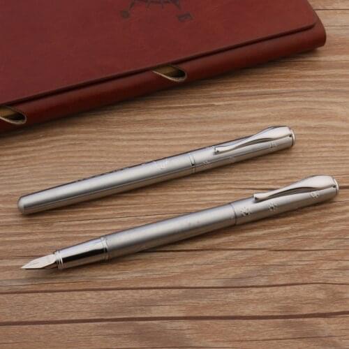 Luxury Stainless Steel Fountain Pen Blade Nib Ink Pens Stationery Office School Supplies