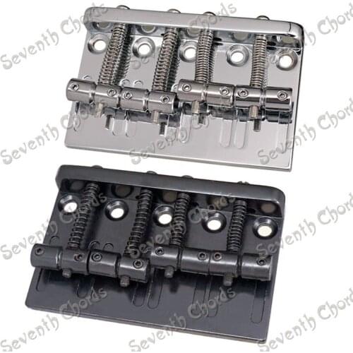 Top Load 4 String Saddle Bass Guitar Bridge / Chrome Black for choose