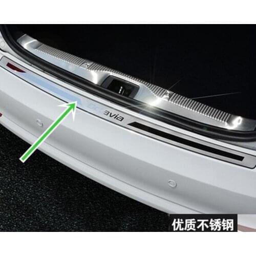 Car styling Stainless Steel Rear Trunk Bumper Protector Rear Scuff Plate Rear Door Sill For Skoda Octavia 2007-2013