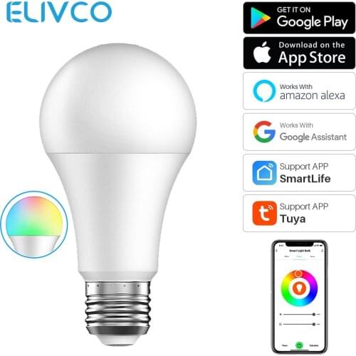 9W Tuya Smart Wifi Light Bulb E27 Dimmable Timer Function LED Lamp SmartLife APP Works With Alexa Google Home Voice Control