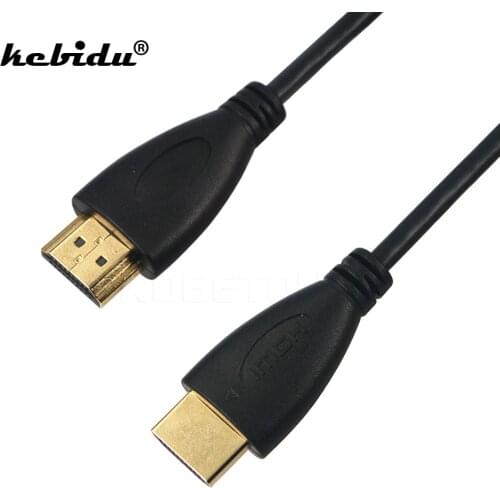 Kebidu 0.5M 1.5M 1.8M 3M 10M High speed HDMI-compatible to HDMI-compatible Male-Male Cable Gold Plated Plug 1.4 Version 1080p 3D