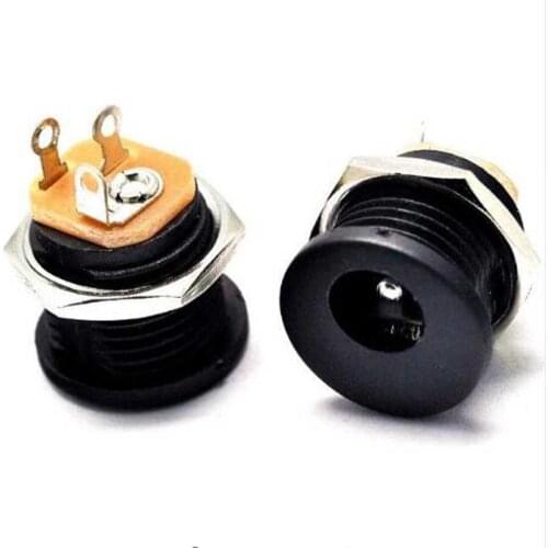 1000Pcs DC-022 DC Power Jack Socket dc connector Adapter interface DC022 5.5X2.1MM Supply Jack Socket Panel Mount plug