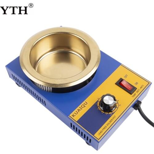 300W Portable Solder Pot Tin Melting Furnace Handheld Adjustable Temperature Control Desoldering Bath Tool 200-480 Celsius