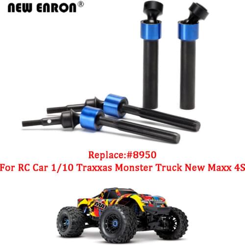 #8950 2Pcs Harden Steel Splined Drive shaft Front or Rear CVD Axles For RC Car Parts 1/10 Traxxas Monster New Maxx 4S 89076-4