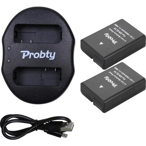 2Pcs EN-EL14 ENEL14 EN EL14 Camera Battery pack + Dual USB Charger For Nikon D5200 D3100 For Nikon D3200 D5100 P7000 P7100