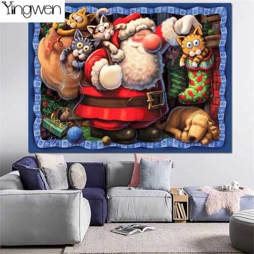 5D Diamond Painting Cartoon New Arrival Diamond Mosaic Santa Claus Full Diamond Embroidery Art Christmas Living Room Decor Gift