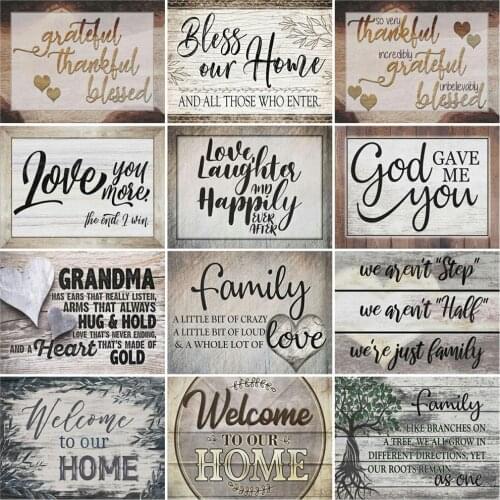 EverShine Diamond Painting Full Drill Square Landscape Diamond Mosaic Text Handicrafts Paintings Cross Stitch Home Decoration