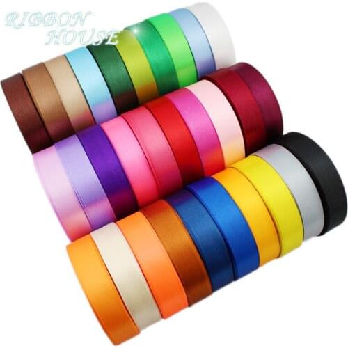 20mm Single Face Satin Ribbon (22M/roll) Wedding Christmas Party Decoration Satin Tapes Crafts Invitation Card Gift Wrapping DIY