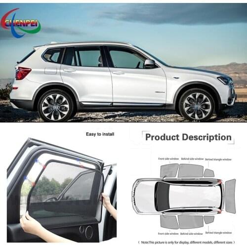 For BMW X3 2011 Car Full Side Windows Magnetic Sun Shade UV Protection Ray Blocking Mesh Visor Car Decoration Accessories