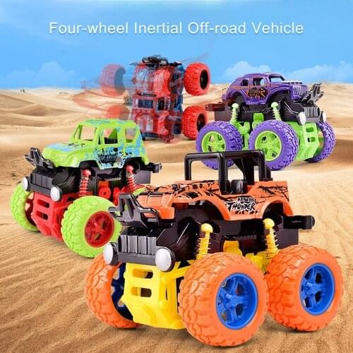 Run Forward By Inertia For A Distance For Childrens Four-wheel Drive Inertial Off-road Vehicle Simulation Stunt Swing Car Toy