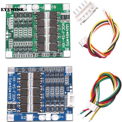 BMS 4S 30A 14.4V Balancer PCB 18650 Lipo Li-ion Lithium Battery Protection Board LiFePO4 4S BMS Balancing Charging Circuit PCM