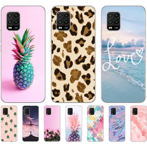 For Xiaomi Mi 10 Lite Case 6.57" Soft Silicon Tpu Cover For Xiaomi Mi 10Lite 5G Mi10Lite Bumper Funda Skin shockproof cute