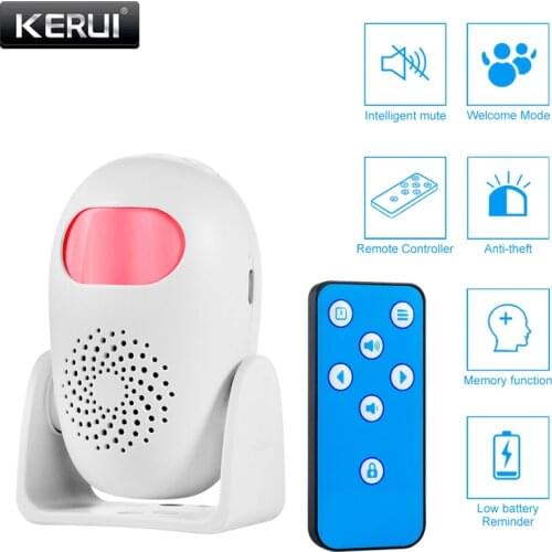 KERUI PIR Motion Detector Security Alarm Detector Anti-theft Motion Sensor Detector Welcome Doorbell Human Body Detector