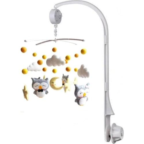 Baby Crib Holder Rattles Bracket Set Clockwork Music Box DIY Bed Bell Material Package Toy Pregnant Mom Handmade Toys