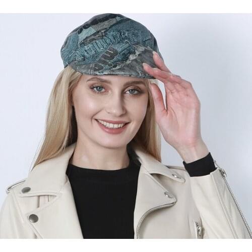 New Print Vintage Beret Cap For Women Men Brand Hats Sun Beach Spring And Summer Snapbacks Bone Chapeu Casual Hats Female