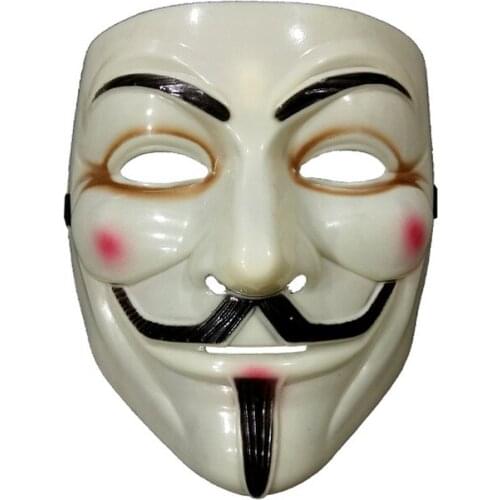 2019 New Eyeliner V for Vendetta Mask Cosplay Costume Accessory Anonymous Movie Fawkes Halloween Masquerade Party Horror Masks