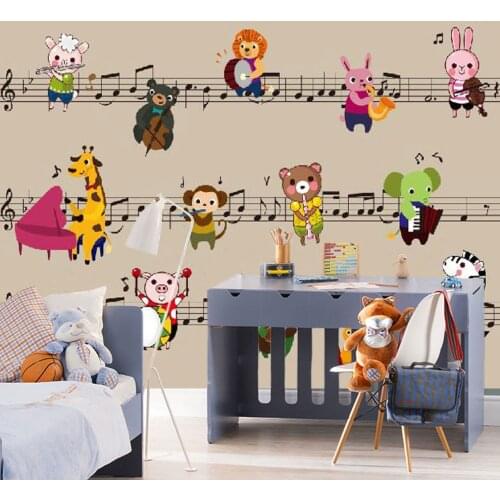 Jungle Animals Lion Monkey Papel Mural 8d Wallpaper Mural wall stickers for kids rooms 8d Photo Mural 3D Decor Wall Decals Art