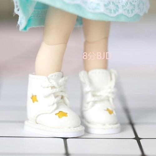 Ob11 doll shoes bjd shoes cowhide copper buckle leather boots for obitsu11,GSC clay,body9,YMY,1 / 12BJD doll Accessories boots