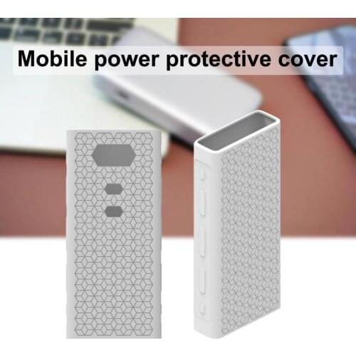 Anti-Fall Stain Resistant Soft Power Bank Silicone Case Protective Cover For ZMI 20000mAh Mobile Power Bank Accessories