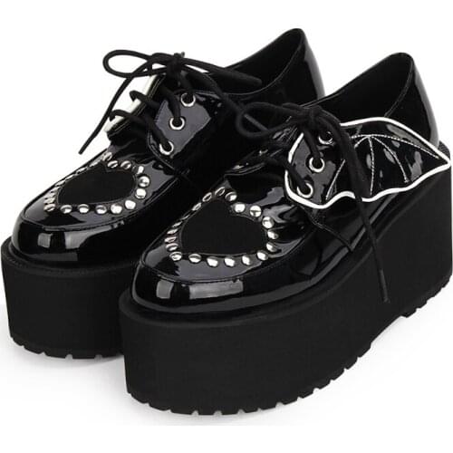 Angelic imprint woman mori girl lolita cosplay punk shoes lady high heels pumps women princess dress party shoes 33-47 8828