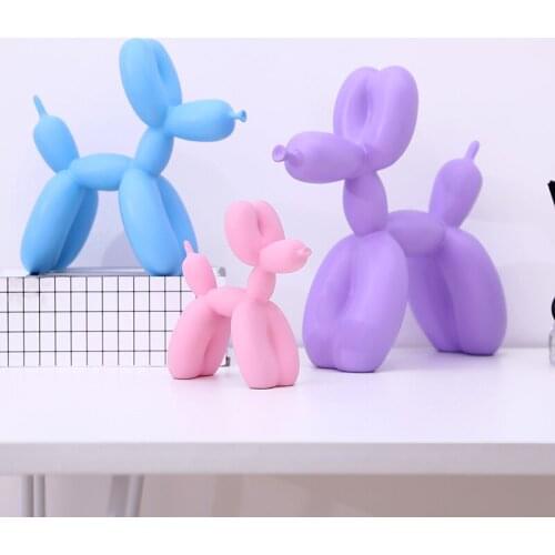 Balloon Dog Home Spray Paint Resin Decoration Accessories Desktop Ornament Wedding Decor Cute Animal Nordic Style