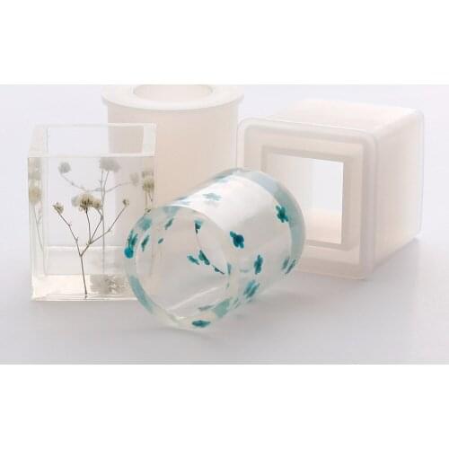 1 PC Silicone Pen Holder Molds Round/square Cup Moulds DIY Succulent Flower Pot Clay Plaster Gypsum Mold