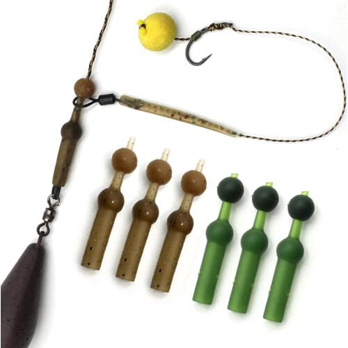 20pcs Carp Fishing Accessories Helicopter Sleeves Stop Beads Carp Hair Rigs Anti Tangle Sleeve For Carp Coarse Tackle Equipment