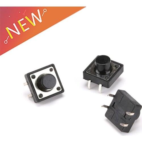 20Pcs/Lot 4P Micro Switch Touch Button Self-reset Button 12*12*8MM keys button DIP 4PIN touch switch