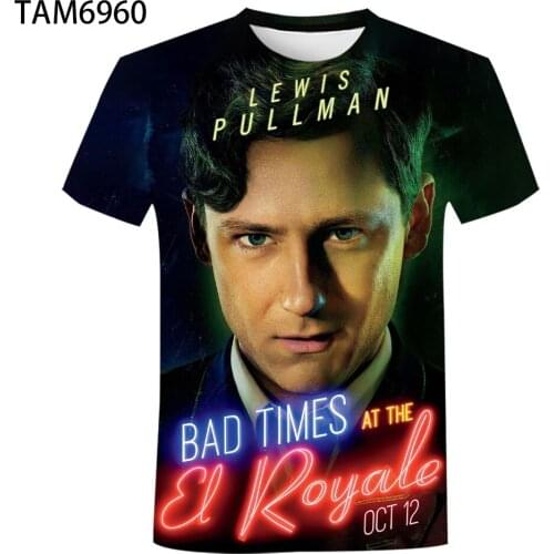 2021 Fashion Cool T-Shirt Thriller Bad Times El Royal Mens And Womens Childrens Round Neck 3D Printing Movie Characters Short
