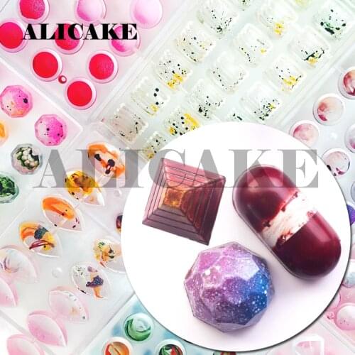 3D Polycarbonate Chocolate Nuggets Molds Thick Cake Form Tray Baking Candy Bar Moulds Pastry Tools for Bakery Mold