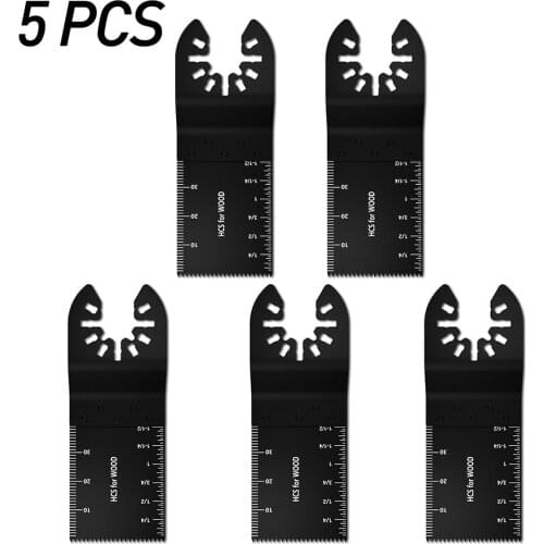 5pcs Multi-Function Oscillating Saw Blade Precision Saw Blade Oscillating Saw Blades for Renovator Power Wood Cutting Tool Bit