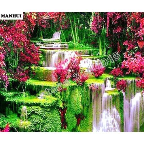 5D Square Diamond Pattern Wind waterfall Diamond Embroidery Diy Diamond Painting Cross Stitch Full Rhinestones BCD118