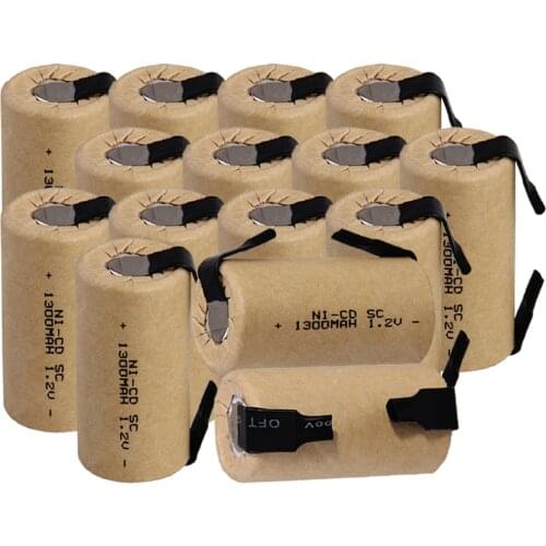 Lowest price 15 piece SC battery 1.2v batteries rechargeable 1300mAh nicd battery for power tools akkumulator