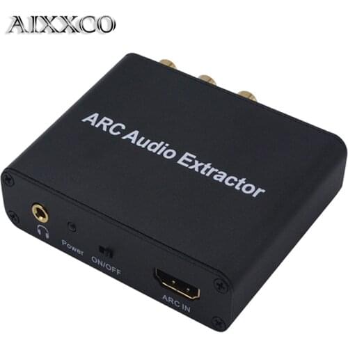 AIXXCO ARC Audio Adapter HDMI Audio Extractor Digital to Analog Audio Converter DAC SPDIF Coaxial RCA 3.5mm Jack Output