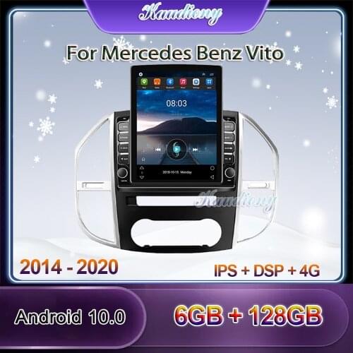 Kaudiony 9.7" Android 10 Car Radio For Mercedes Benz Vito Car Dvd Multimedia Player Auto GPS Navigation Stereo 4G DSP 2014-2020