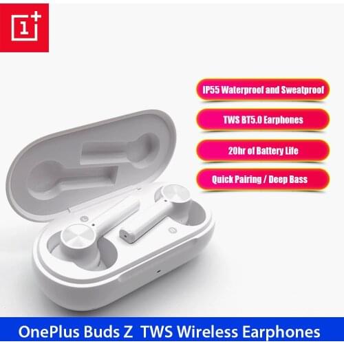 OnePlus Buds Z True Wireless Earphones IP55 Water-resistant Bluetooth Sports Headsets for OnePlus 9 9R 9Pro 8T Nord 2 Buds Z