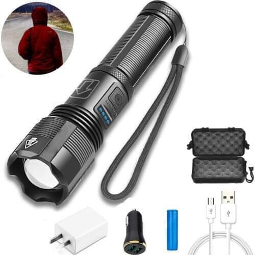 D2 Super Bright LED XHP70 XHP50 Flashlight 4 Core Hiking Camping P70.2 Power Display AAA or 18650 Torch EDC Flashlights Lighting