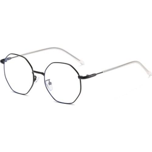 Men Women Frame Polygon Metal Anti Blue Screen Light Ray Blocking Glasses 2020
