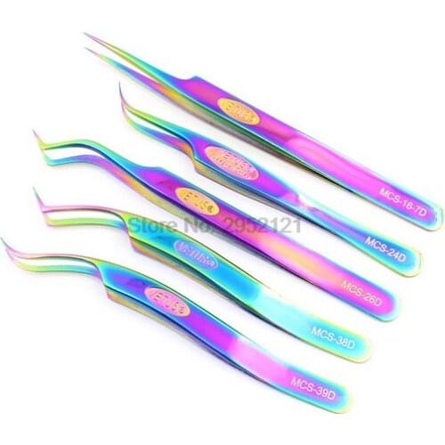 By dhl 20pcs 100%Vetus lettering Series Fantasy Bright Beauty Makeup Tweezers for Build 3D 6D Eyelash