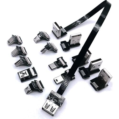 FFC Micro Mini USB FPV Dünne Dünne Flache Weiche flexible FPC ladekabel für FPV Bürstenlosen Handheld Gimbal monitor