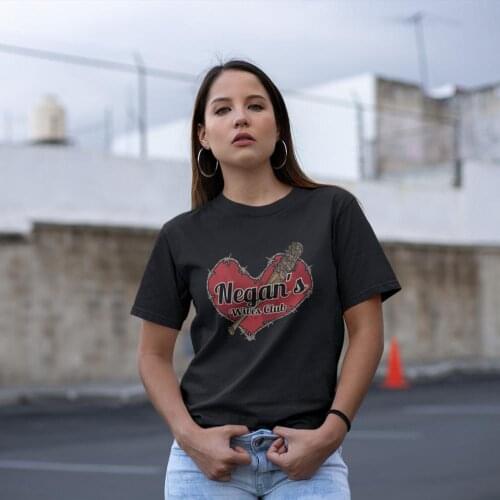 The Walking Dead T-Shirt Negan S Wives Club T Shirt Plus Size Kawaii Women tshirt 100 Cotton Street Wear White Ladies Tee Shirt