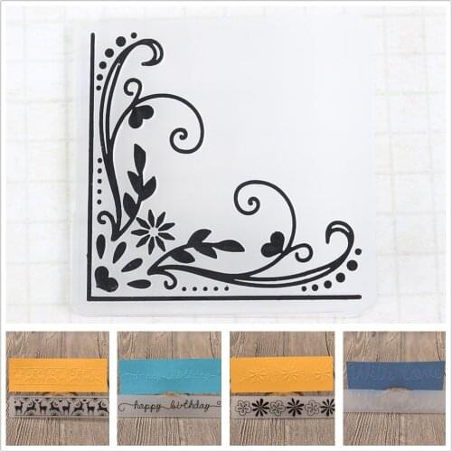 Lace Flowers Plastic Embossing Folder Stencil Template For Scrapbooking Paper Birthday Card Decoration