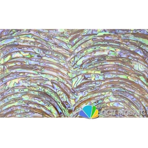 AAA grade New Zealand paua abalone shell laminate sheet for musical instrument and wood inlay convex pattern