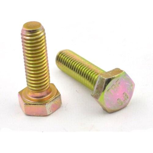 M16*20-120mm Hexagon Screw External Hex Bolts Color zinc Plating 8.8 Grade